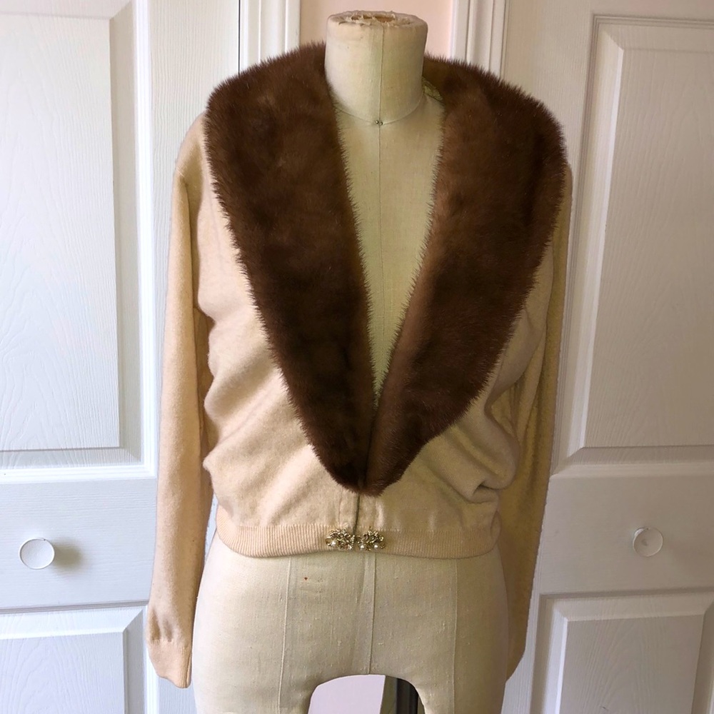 Vintage cashmere and mink sweater